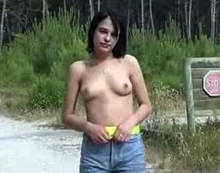 Nude gf naturist demonstrate smooth-shaven gash and bosoms