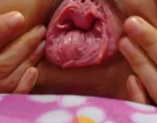 Rosy vaginal ass inside-out closeup