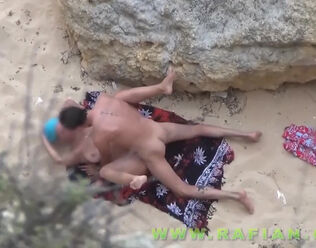 Scorching hidden cam screw on beach after pussy eating