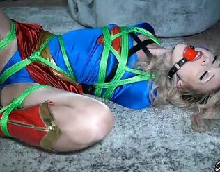 Supergirl Costume play Restrain bondage